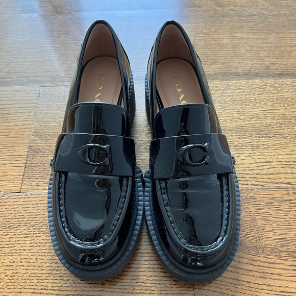 Coach Leah Black Patent Leather Loafers - Picture 6 of 8